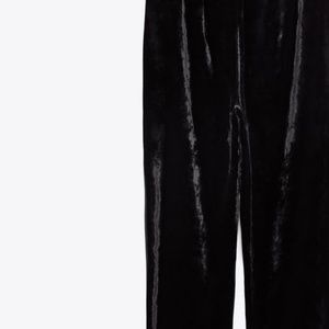Zara velvet high rise pants